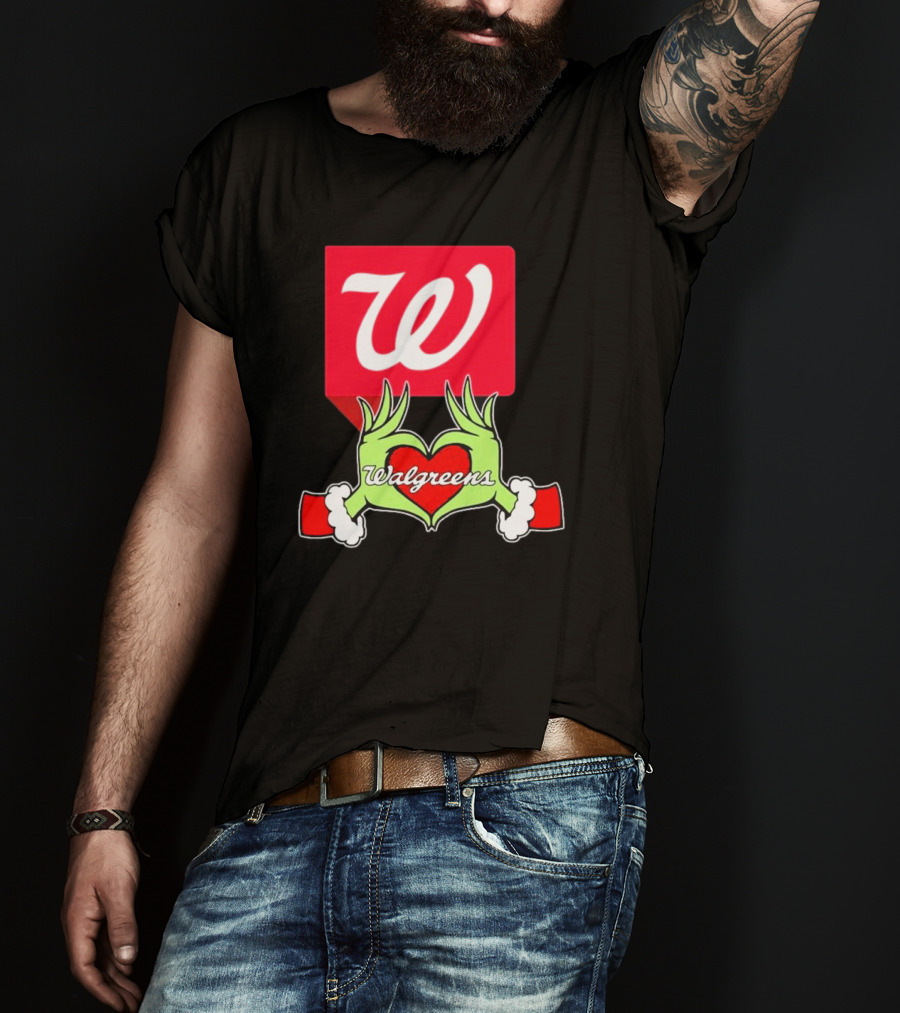 The Grinch Hand Heart Walgreens Christmas T-Shirt