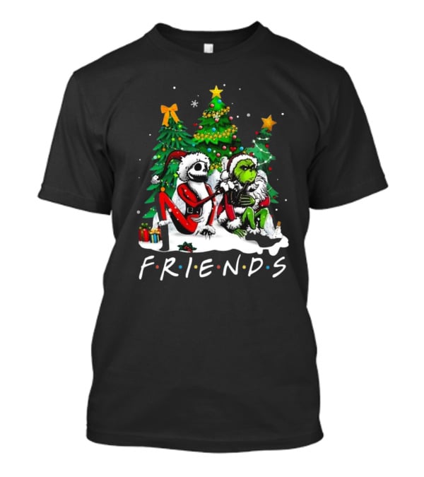Friends Grinch Christmas Jack Santa Tree T-Shirt