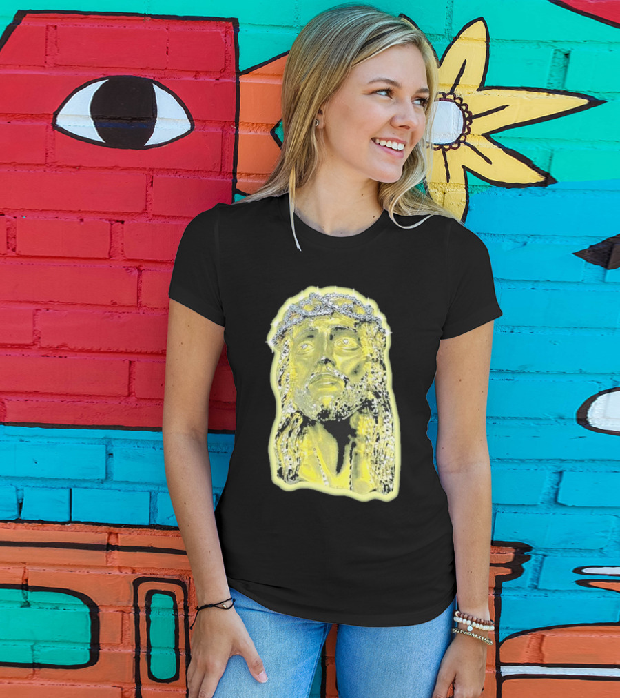 Jesus Piece Gold Diamond Crown Of Thorns Iconic Christian T-Shirt