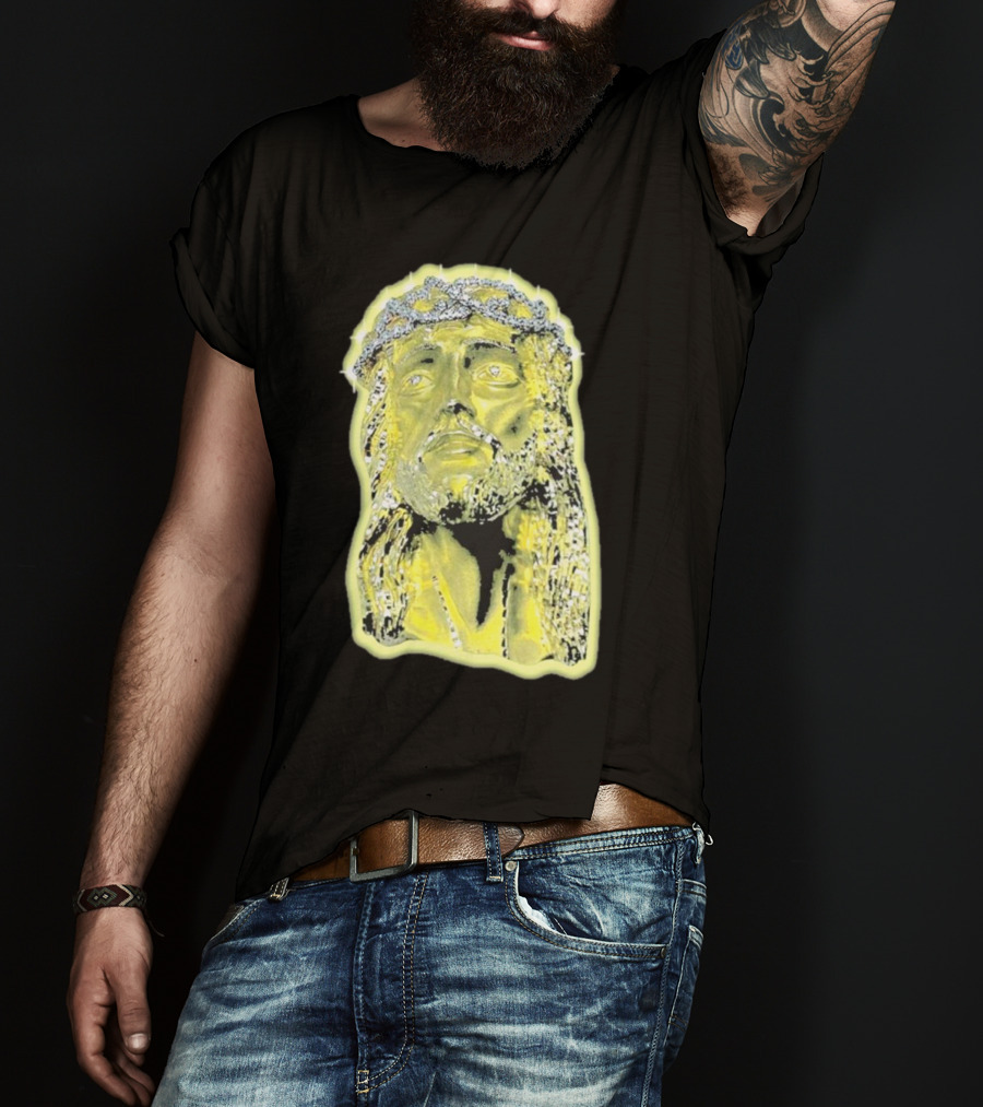 Jesus Piece Gold Diamond Crown Of Thorns Iconic Christian T-Shirt