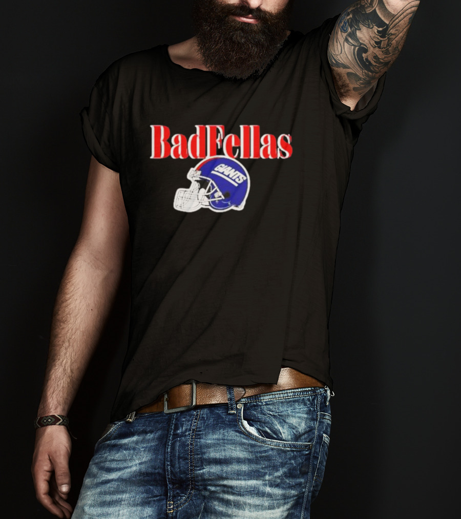 BadFellas Giants Football Helmet T-Shirt