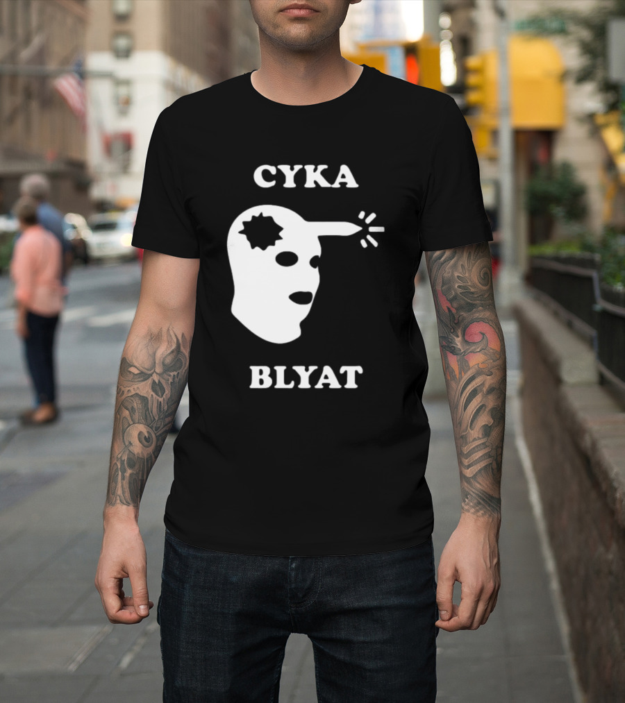 CYKA BLYAT Mask Bullet Headshot T-Shirt