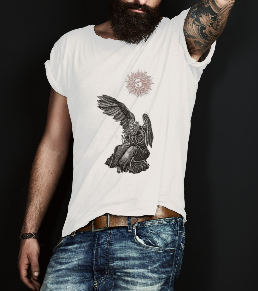 Angel And Skull Sun By Micah Ulrich T-Shirt