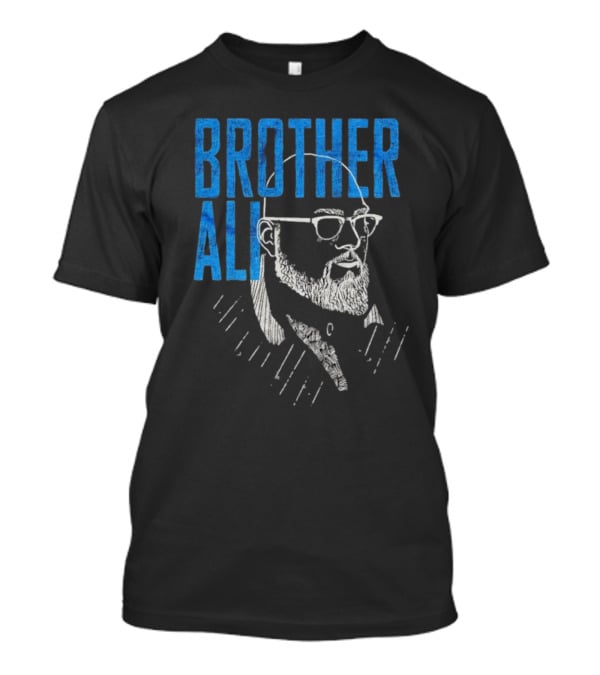 Brother Ali Line Art Portrait With Glasses And Beard T-Shirt