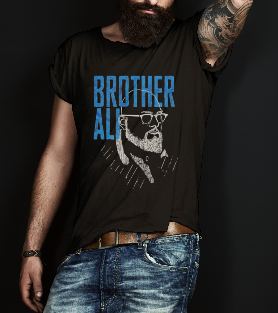 Brother Ali Line Art Portrait With Glasses And Beard T-Shirt