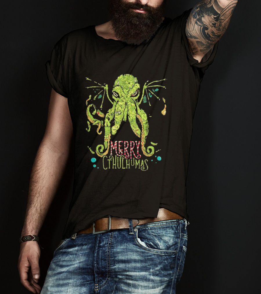 Merry Cthulhumas Christmas Cthulhu Holiday Lovecraft T-Shirt