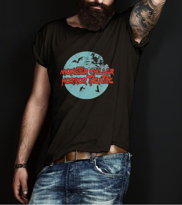 Monster Chiller Horror Theatre Moon Bats T-Shirt