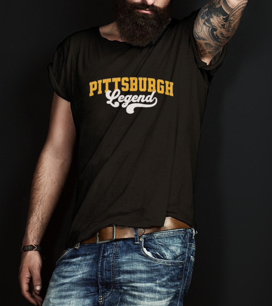 Pittsburgh Legend Classic Yellow And White T-Shirt
