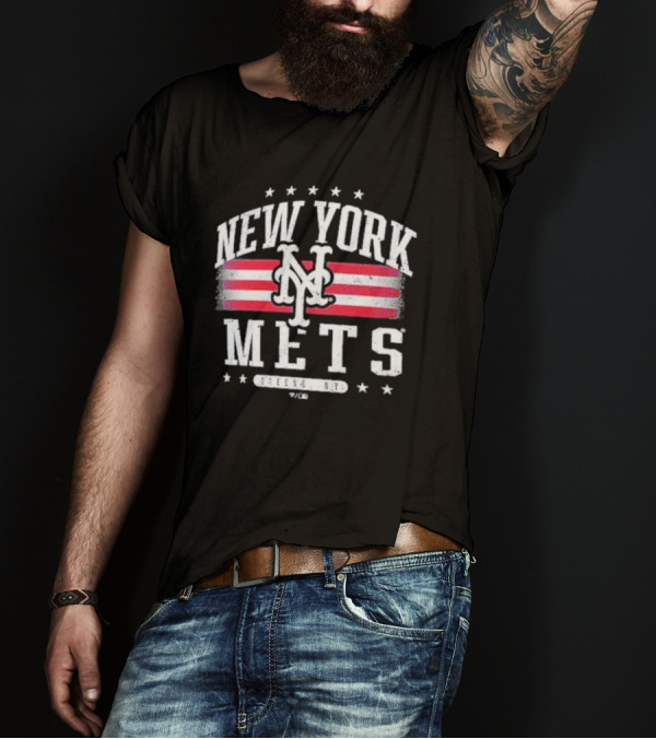 New York Mets Queens NY Americana Stars T-Shirt