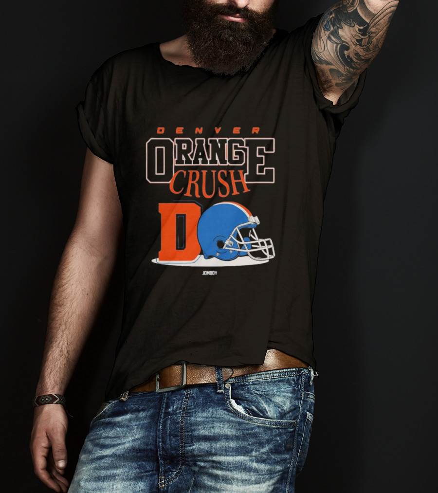 Denver Broncos Orange Crush Retro Helmet Logo D Jomboy T-Shirt
