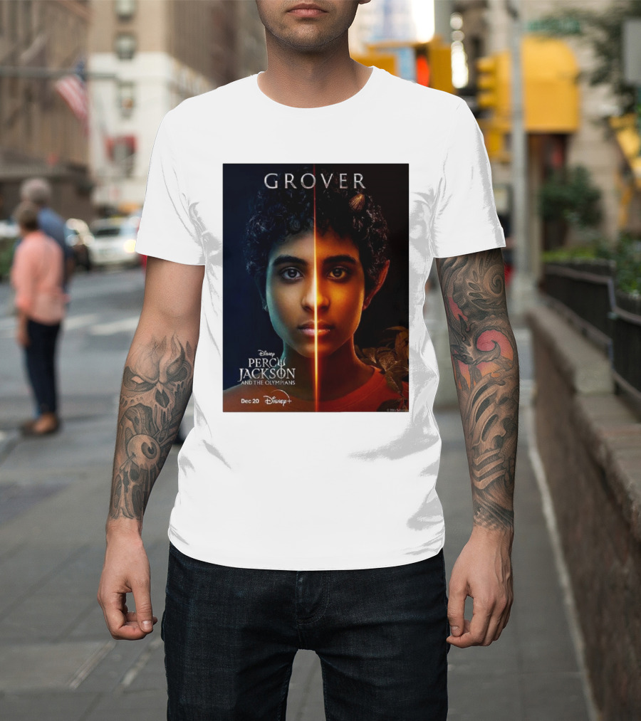Grover Aryan Simhadri Percy Jackson and the Olympians Disney Plus Series Release December 20 T-Shirt