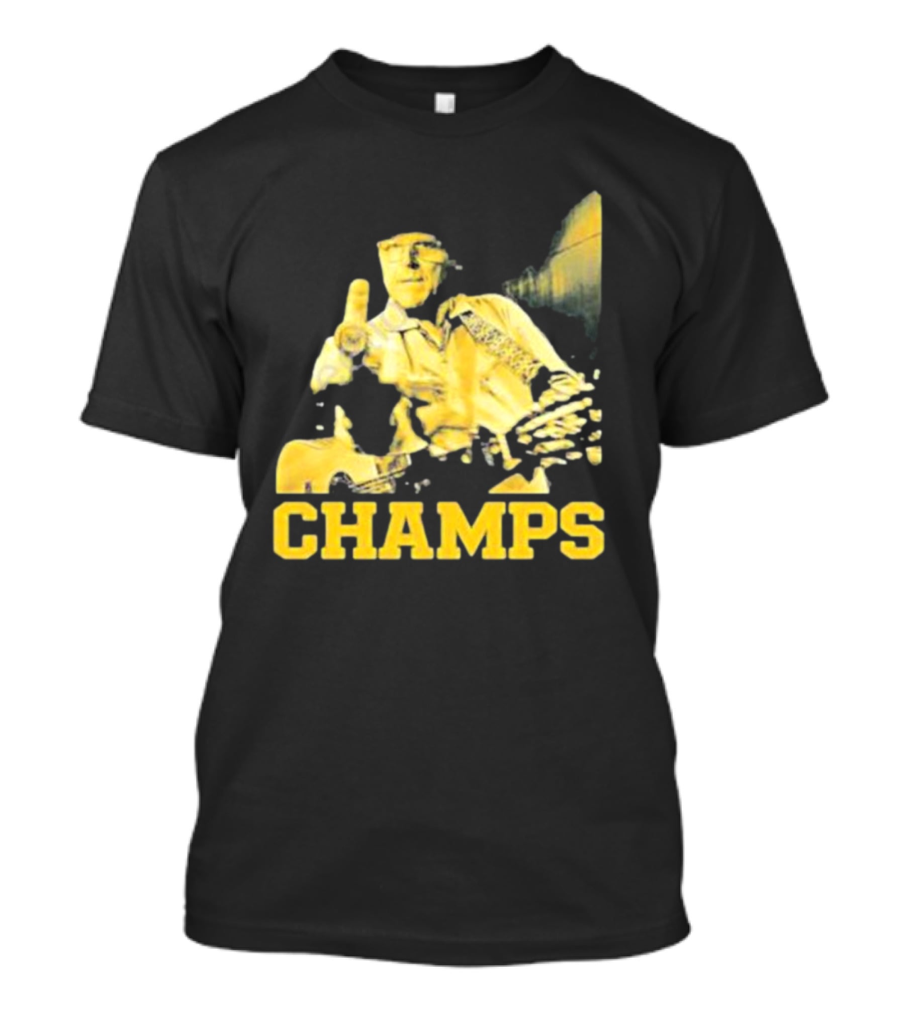 Taylor Lewan Champs Yellow Guitar Western T-Shirt