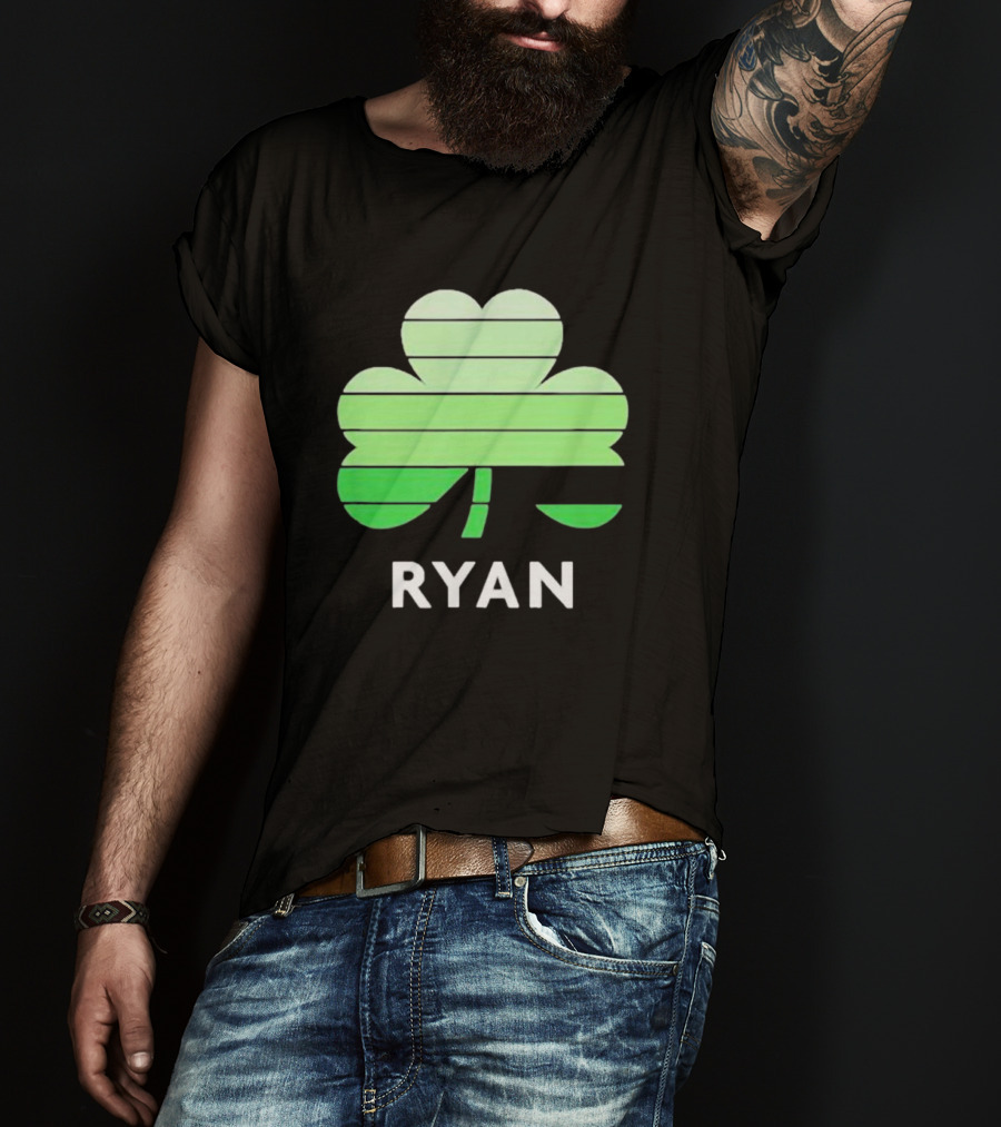 Ryan Vintage Irish Family Name With Clover T-Shirt