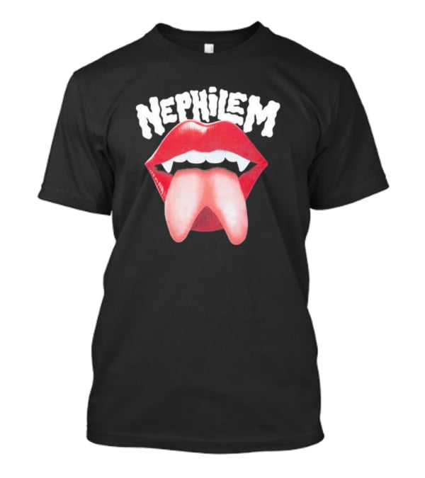 Nephilem Vampire Lips With Fangs And Extended Tongue T-Shirt