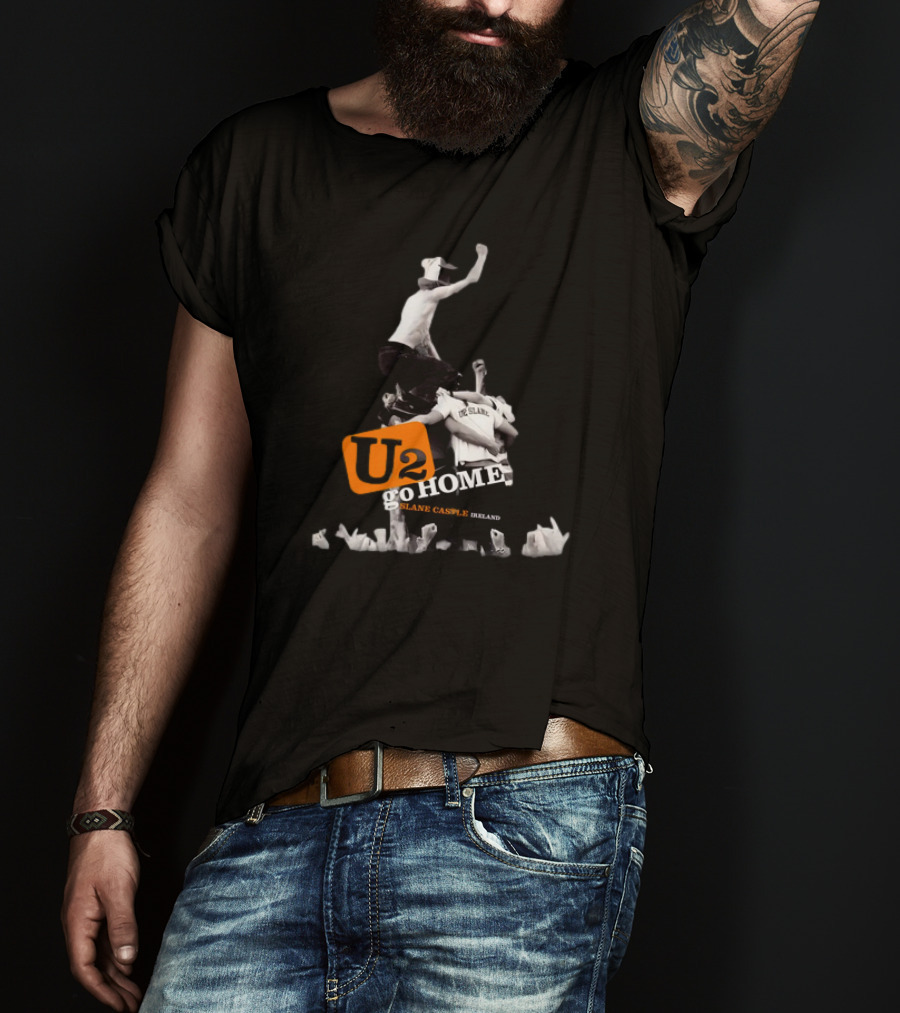 U2 Go Home Slane Castle Ireland U2 Sphere Shop Slane Grey T-Shirt