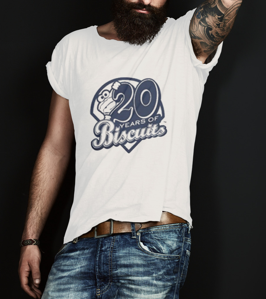20 Years Of Biscuits Baseball Theme T-Shirt