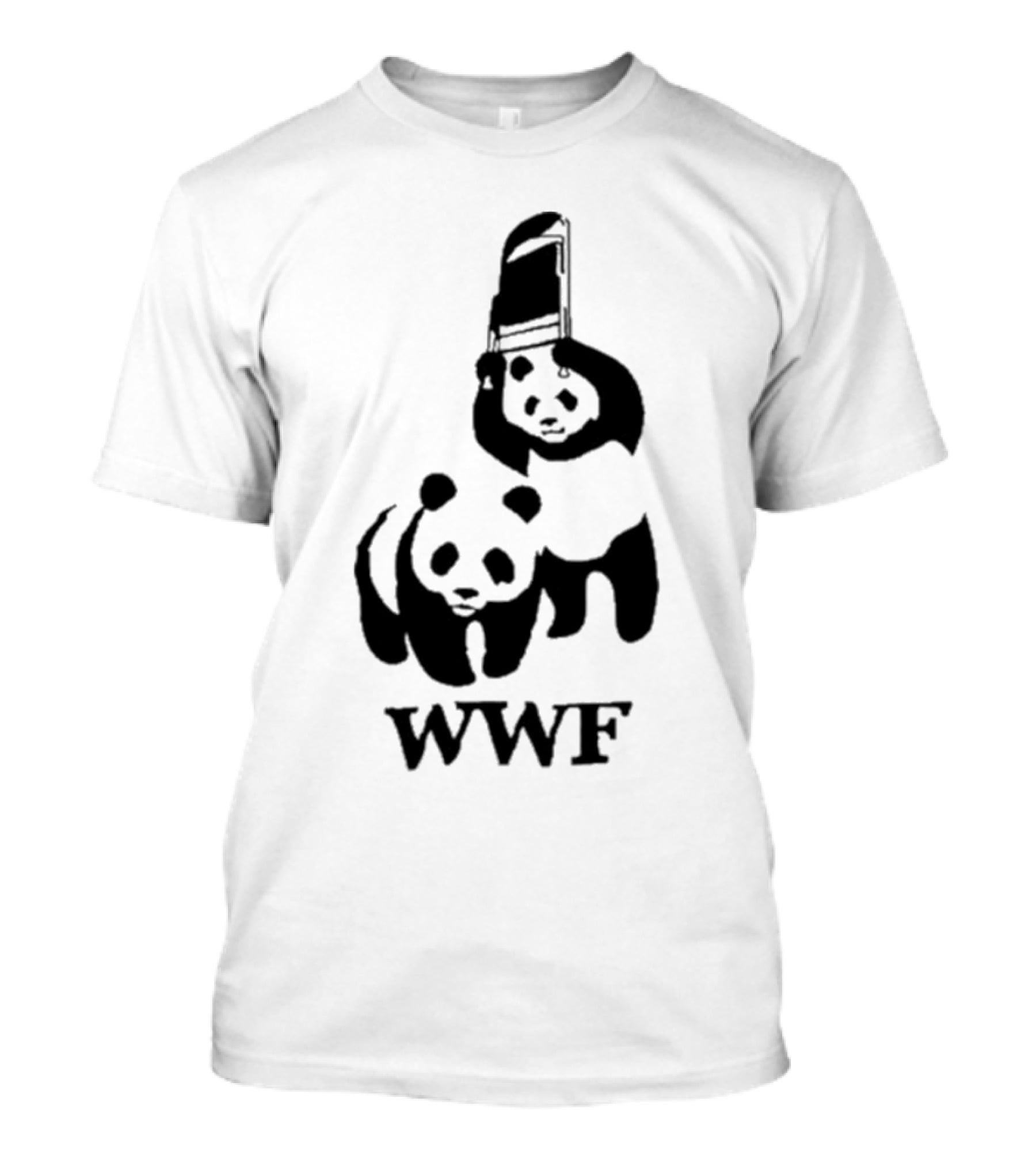 WWF Panda Fight Chair Wrestling T-Shirt