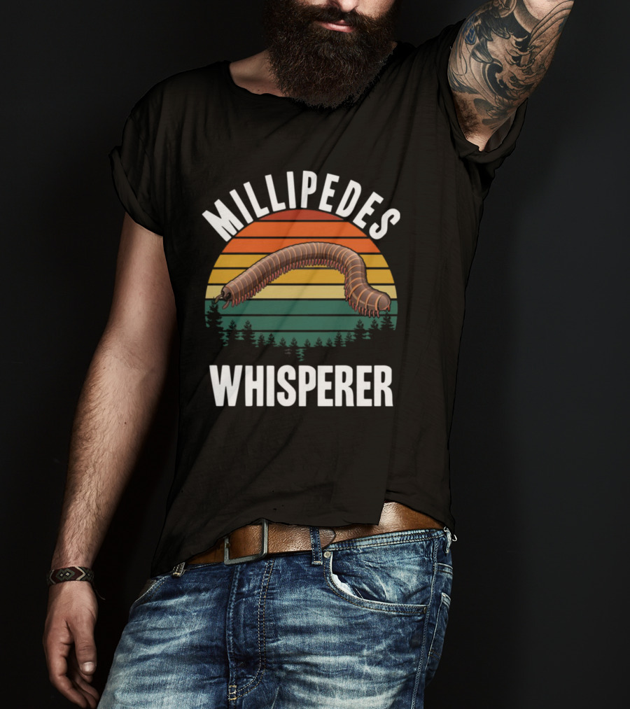 Millipedes Whisperer Vintage Sunset Forest T-Shirt