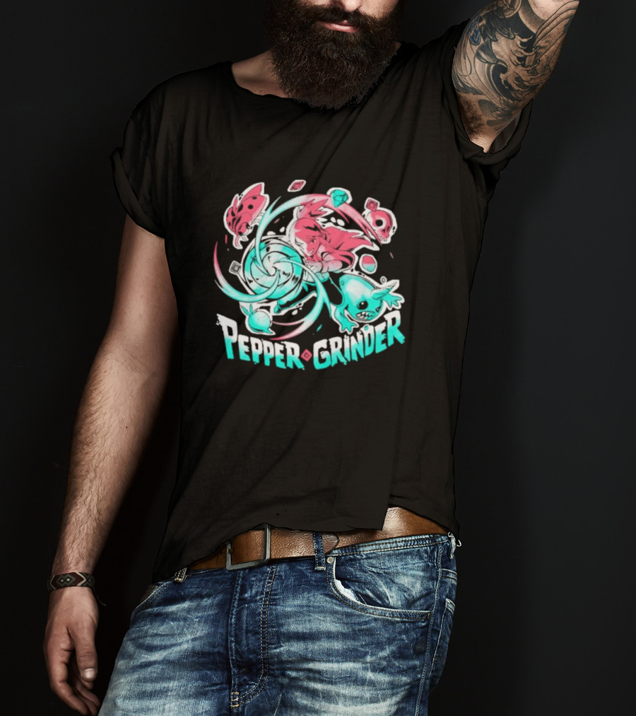 Pepper Grinder Cartoon Characters Rush Adventure T-Shirt