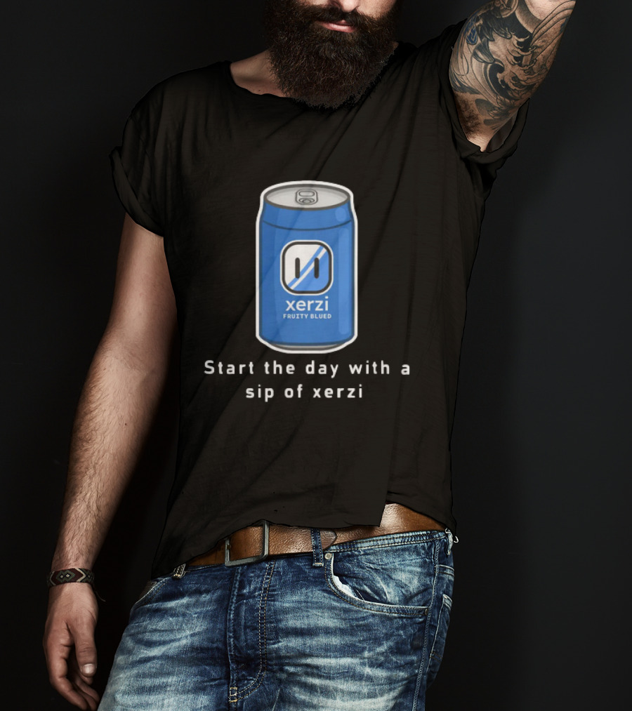 Start The Day With Xerilive Xerzi Fruity Blue Sip T-Shirt