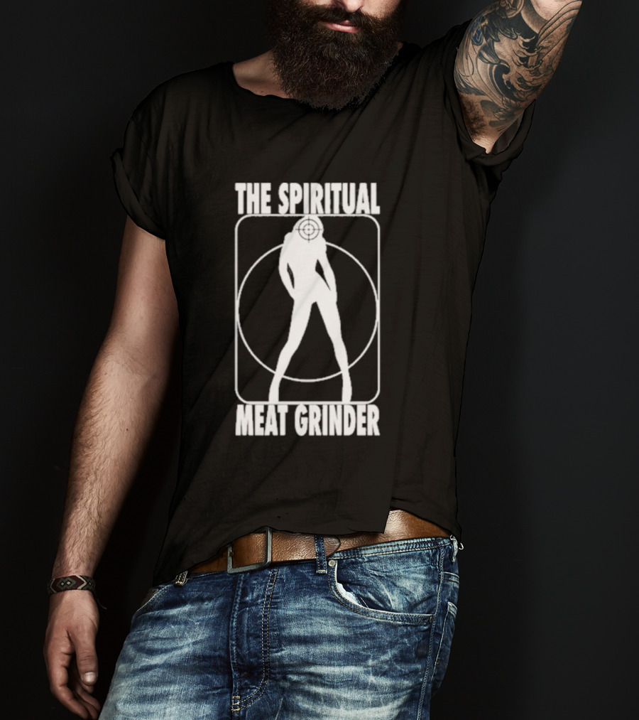 The Spiritual Meat Grinder Silhouette With Target Inside Circle T-Shirt