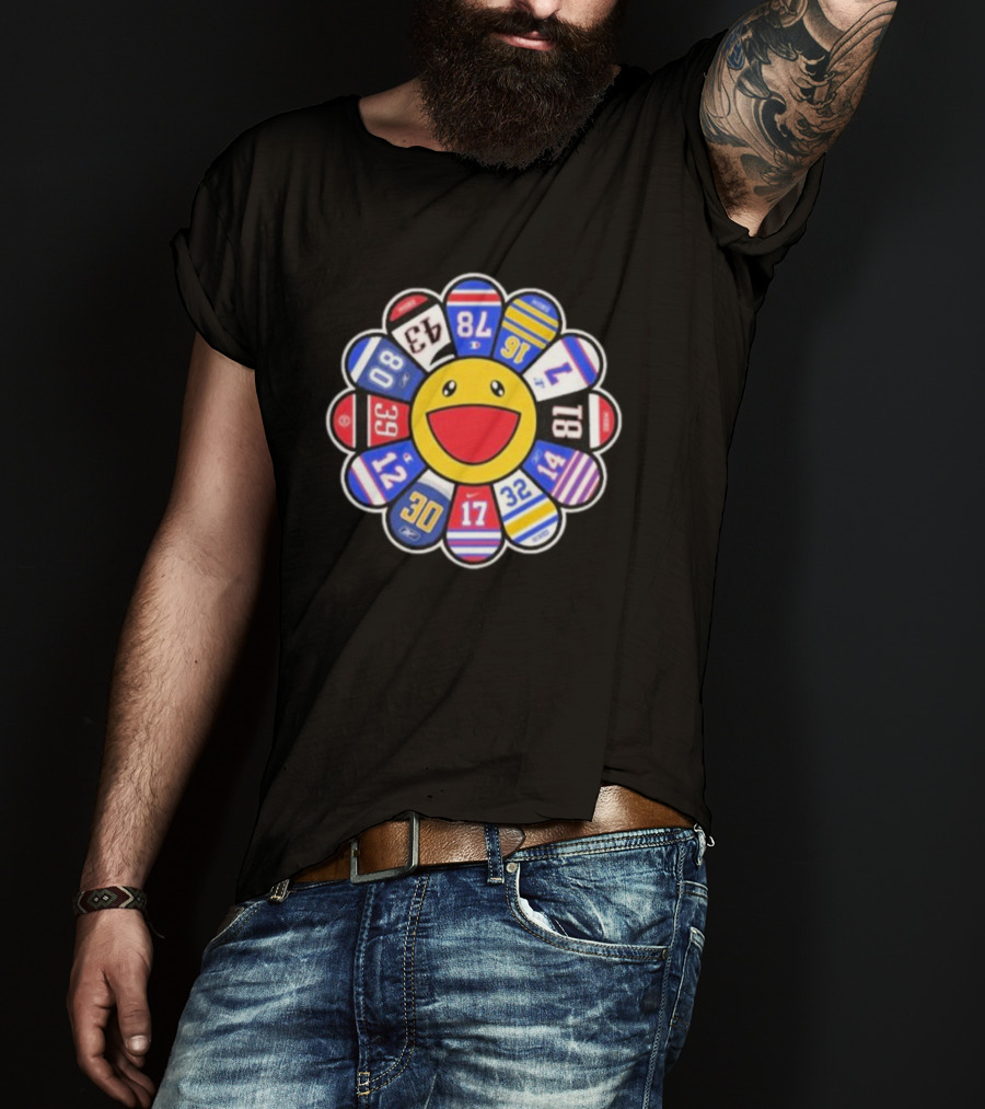 Buffalo Bills Player Numbers Smile Flower T-Shirt