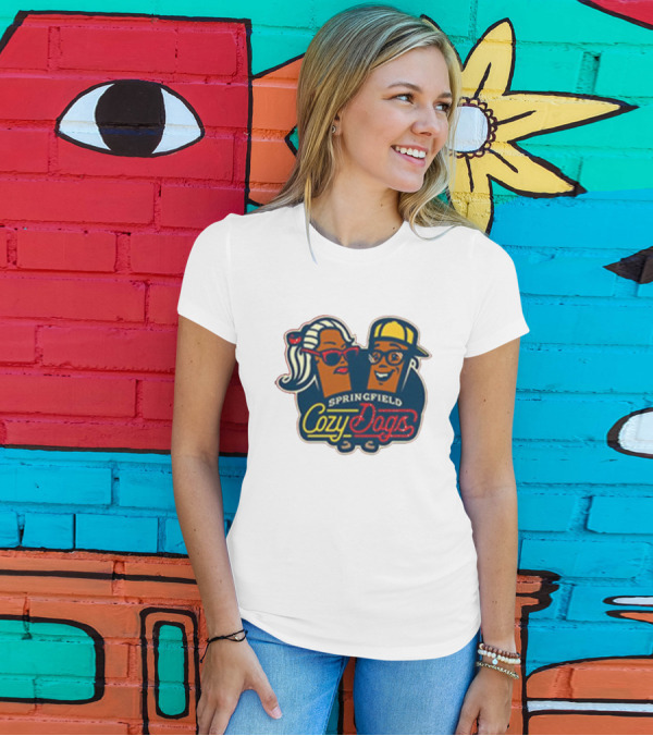 Springfield Cozy Dogs Retro Style Logo With Fun Characters T-Shirt