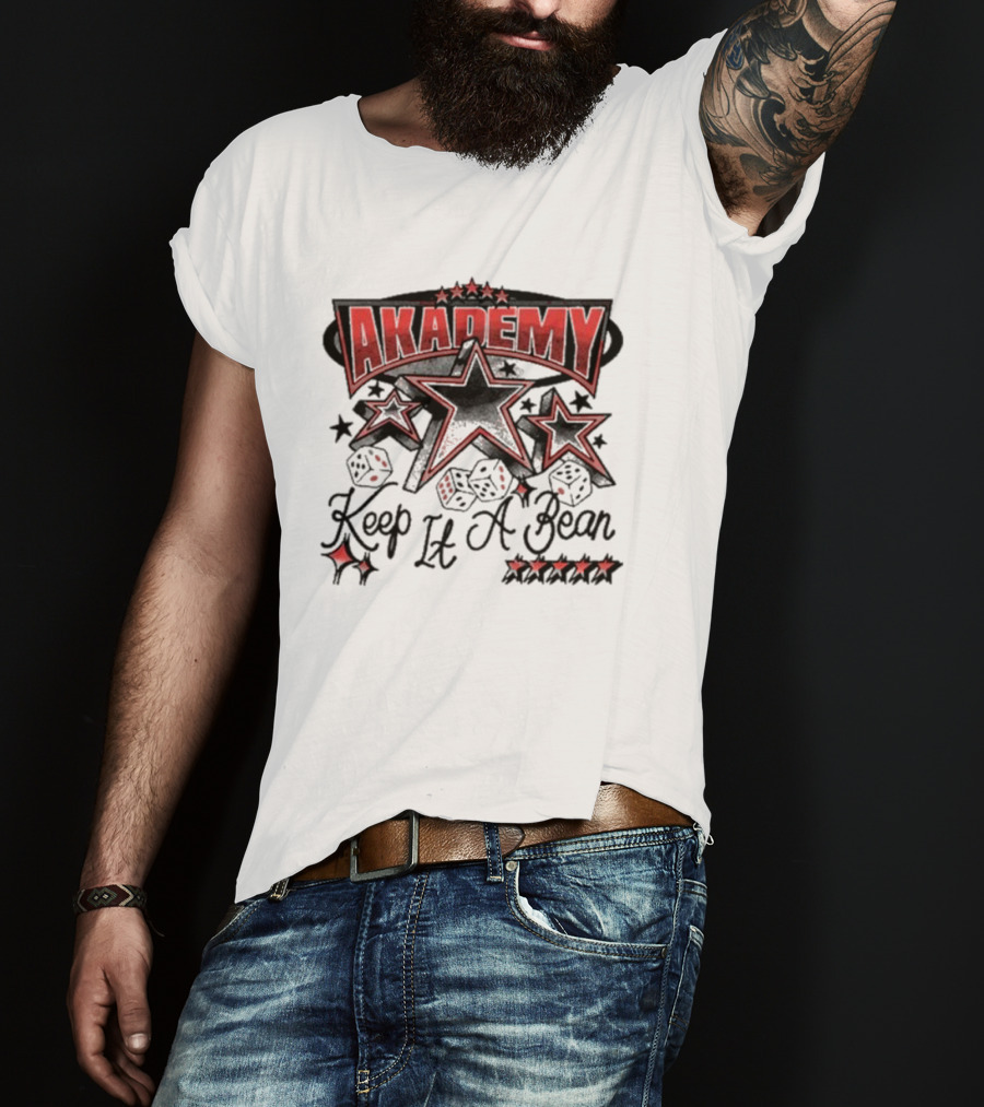 AKADEMY Keep It A Bean Dice And Stars T-Shirt