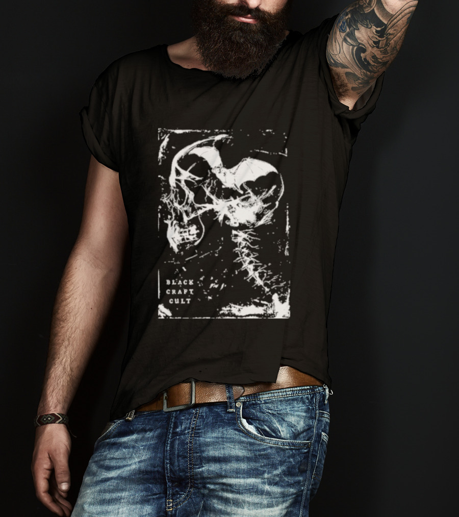 Black Craft Cult Skull Bat T-Shirt