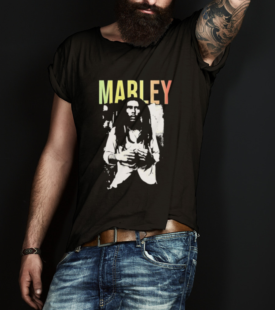 MARLEY Bob Marley Band Iconic Reggae Legend T-Shirt