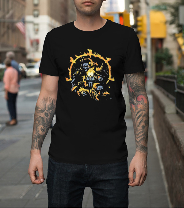 Shirt: Darkest Dungeon Shrine of Reflection Hero Flame Encounter T-Shirt Darkest Dungeon Shrine of Reflection Hero Flame Encounter T-Shirt