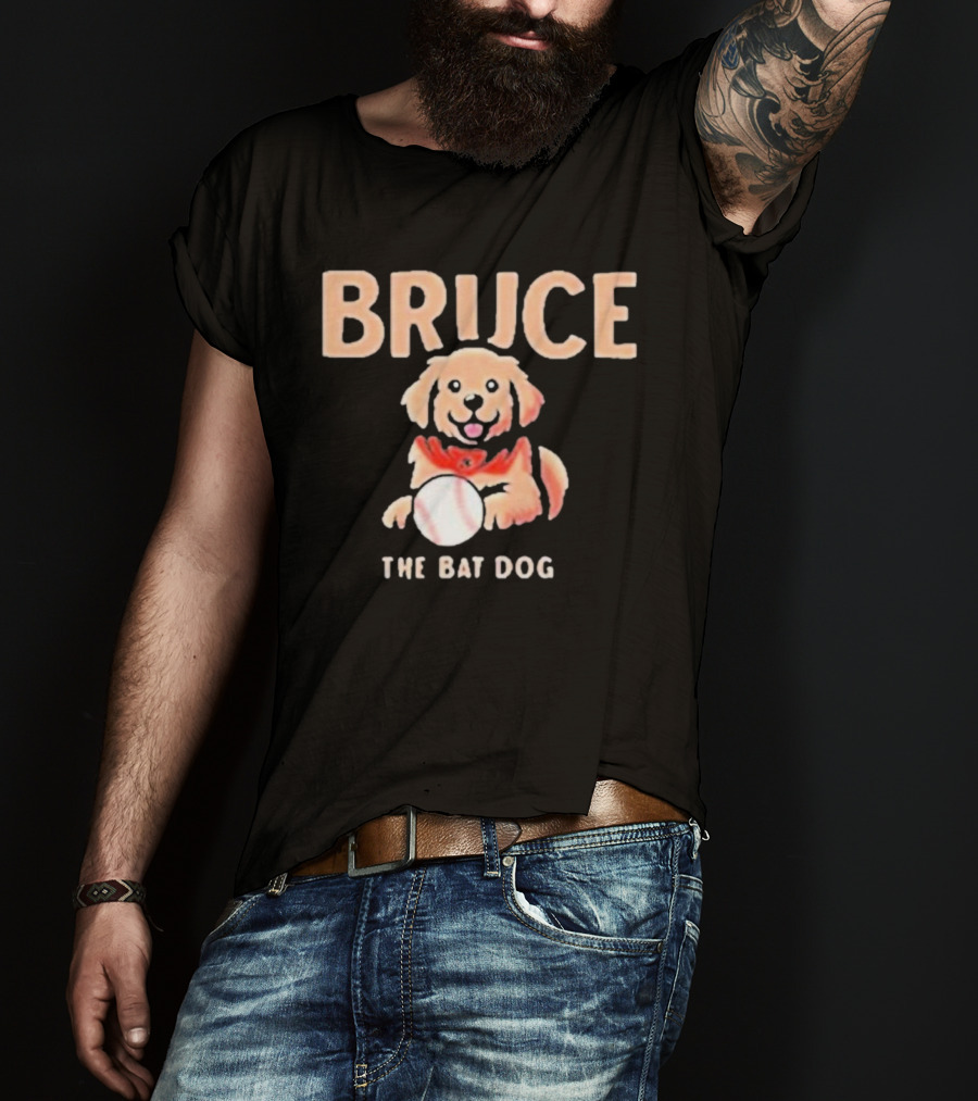 Bruce The Bat Dog Baseball Pup T-Shirt