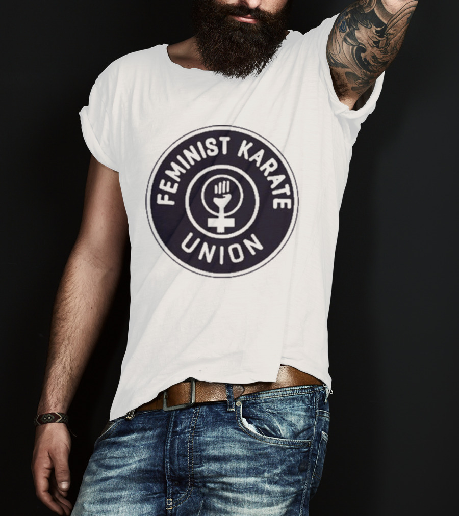 Feminist Karate Union Symbol With Raised Fist T-Shirt