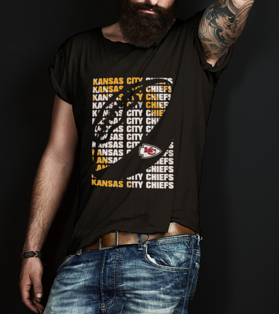 Kansas City Chiefs Youth Box Football KC Logo T-Shirt