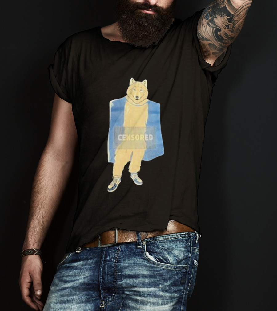 Lisan Jal Gaib Censored Wolf Retro Sneakers T-Shirt
