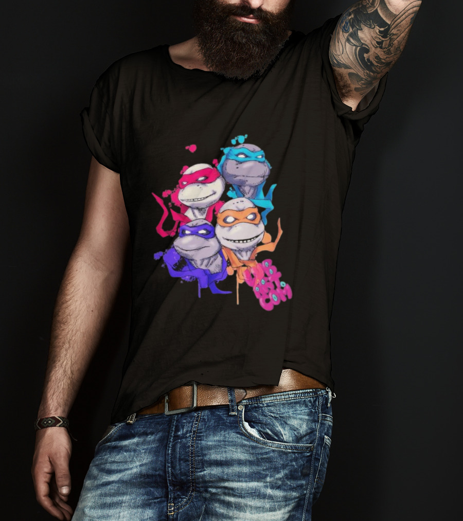 Neon TMNT Characters Pop T-Shirt