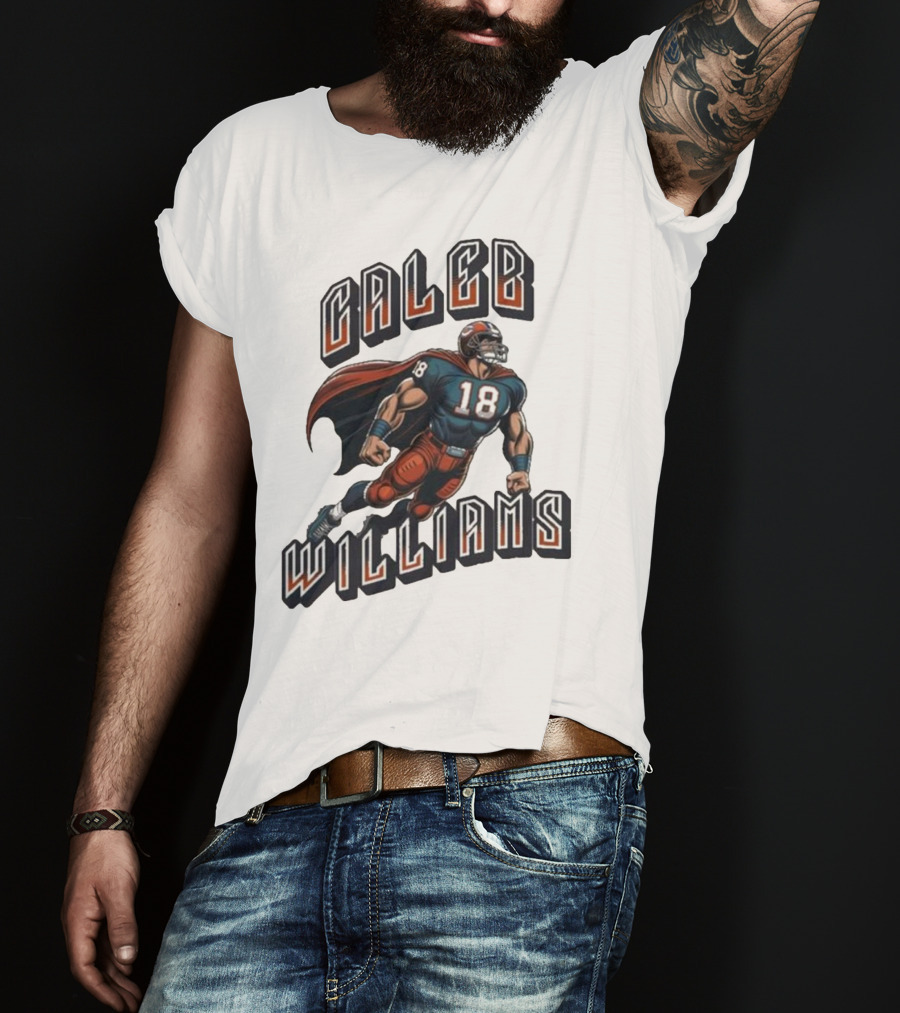 Caleb Williams Football Heroic Number 18 Superhero T-Shirt