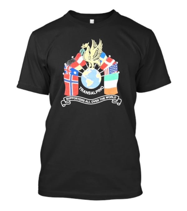 Transalpino Global Supporters With Flags And Globe Emblem T-Shirt