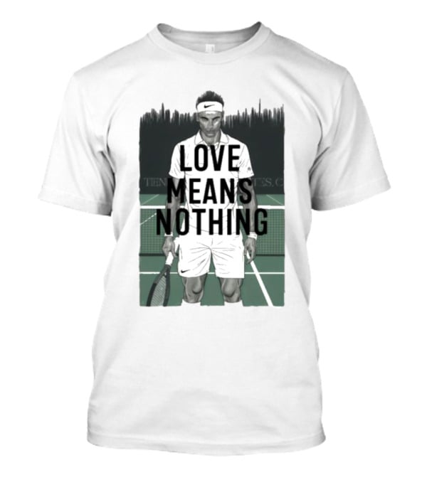 Love Means Nothing Tennis Court Competitor Headband Racket T-Shirt
