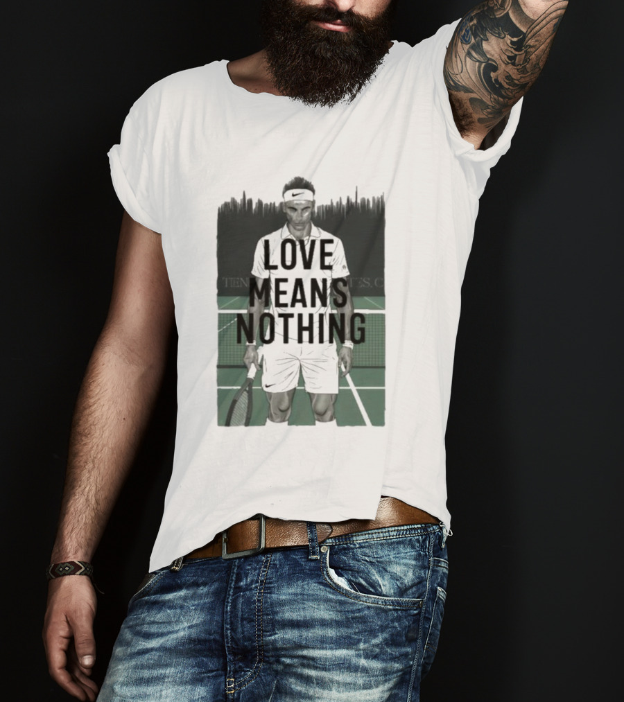 Love Means Nothing Tennis Court Competitor Headband Racket T-Shirt
