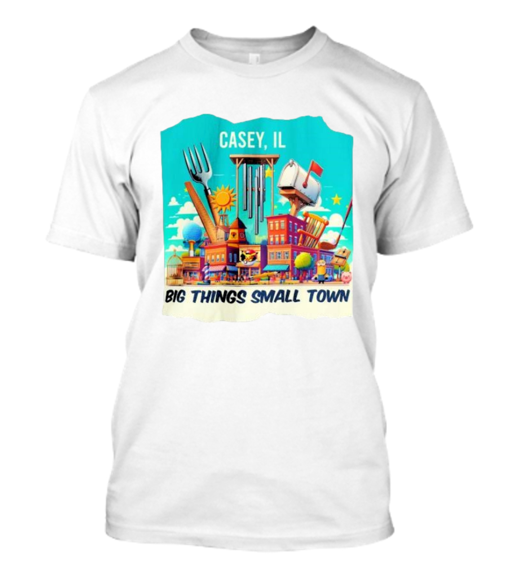 Casey IL Big Things Small Town Oversized Items And Landmarks T-Shirt