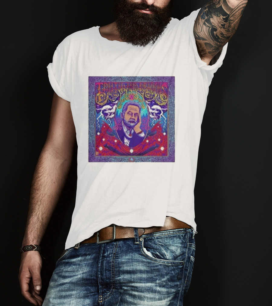 Truth And Dragons Psychedelic Portrait Neon T-Shirt