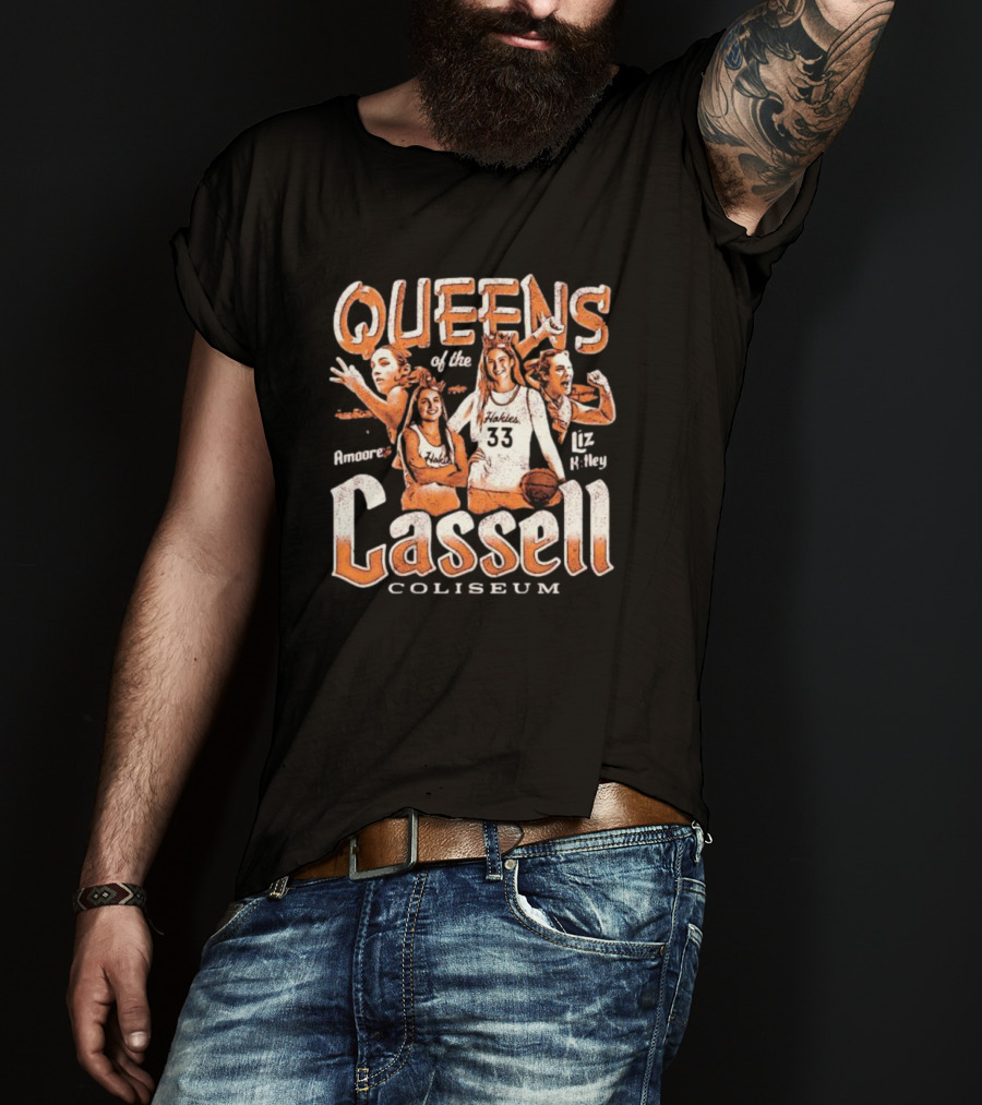 Virginia Tech Hokies Liz Kitley Georgia Amoore Queens Of Cassell Coliseum T-Shirt