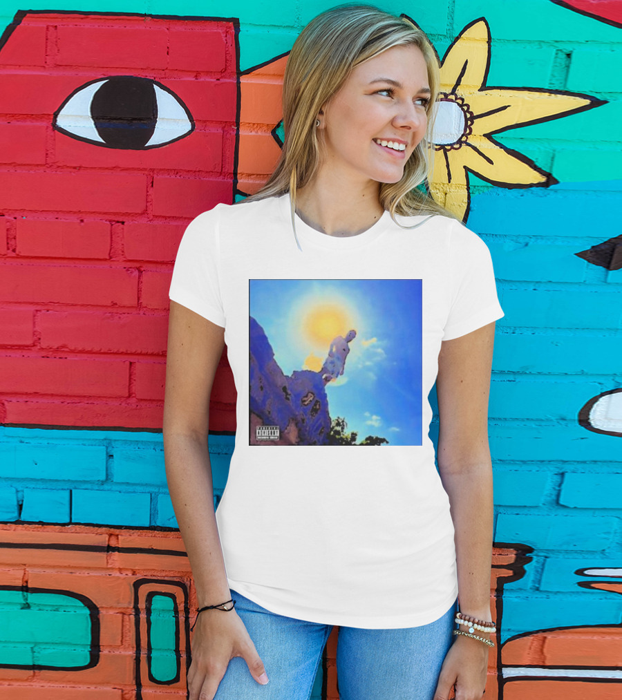 Wagmi Music Images Figure On Cliff With Sun And Clouds Cover T-Shirt