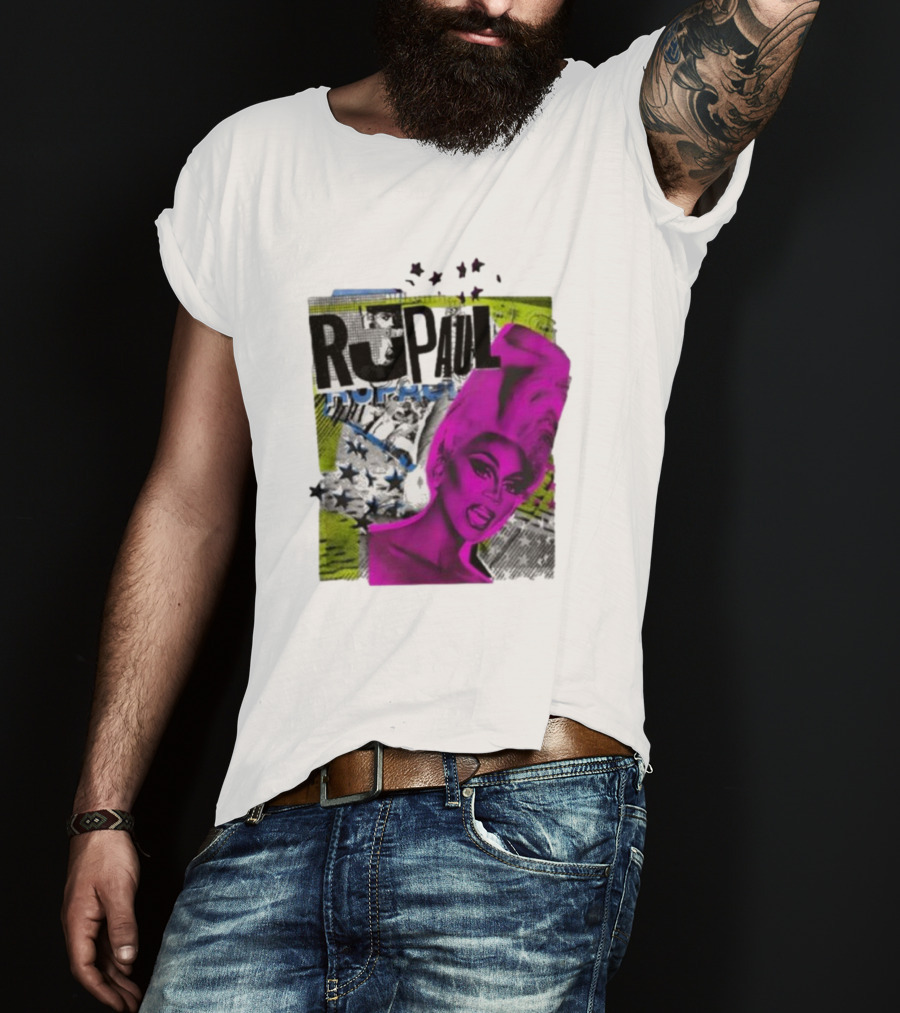 Rupaul Star Power Glam Pop Art Collage T-Shirt