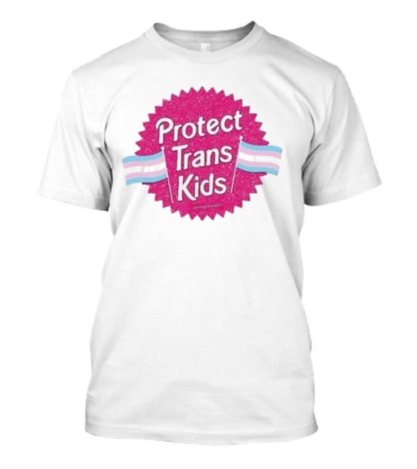 Protect Trans Kids Megamikoart Transgender Flag Pride T-Shirt