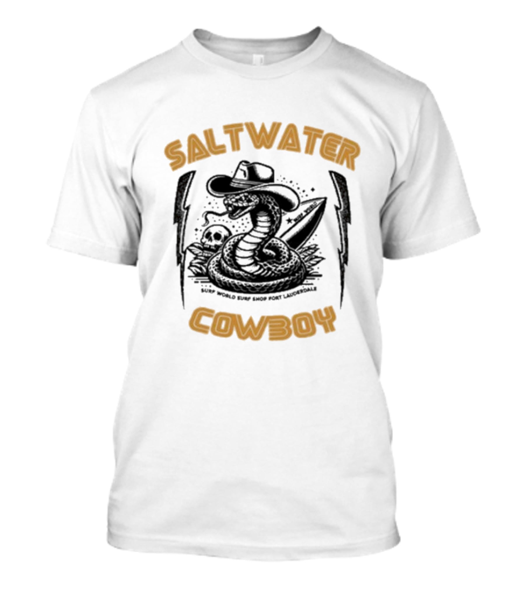 Saltwater Cowboy Surf World Surf Shop Fort Lauderdale T-Shirt