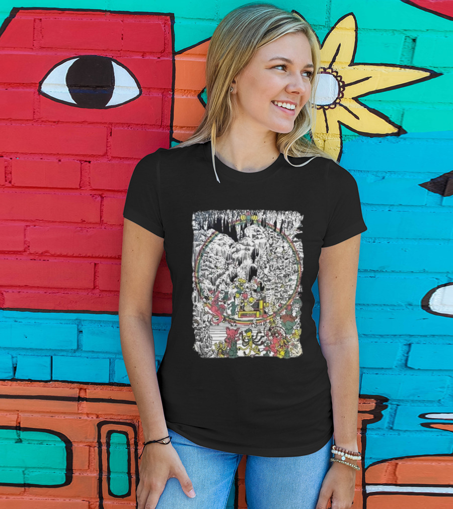 Brian Blomerth Sprinkle’s Glow Mineralogy Psychedelic Cavern Creatures And Vibrant Cosmic Scenes T-Shirt