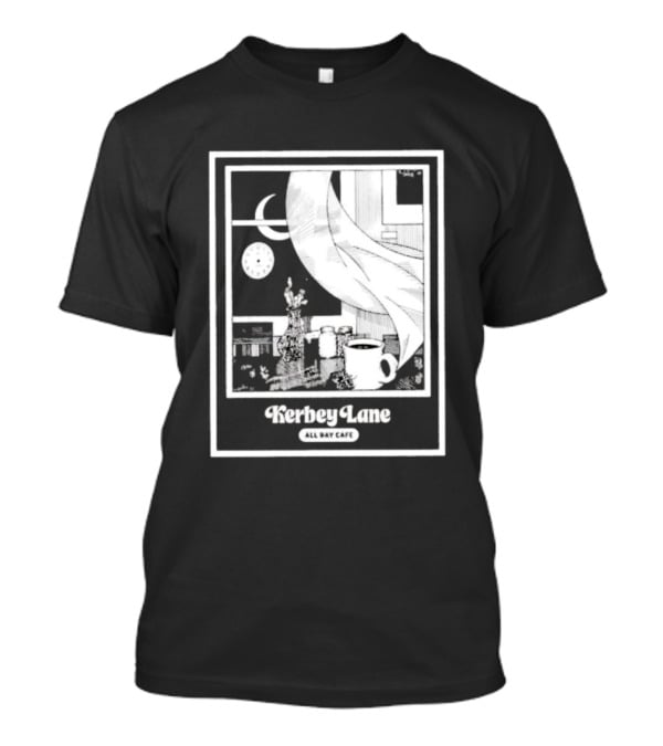 Kerbey Lane All Day Cafe Night Window Scene T-Shirt