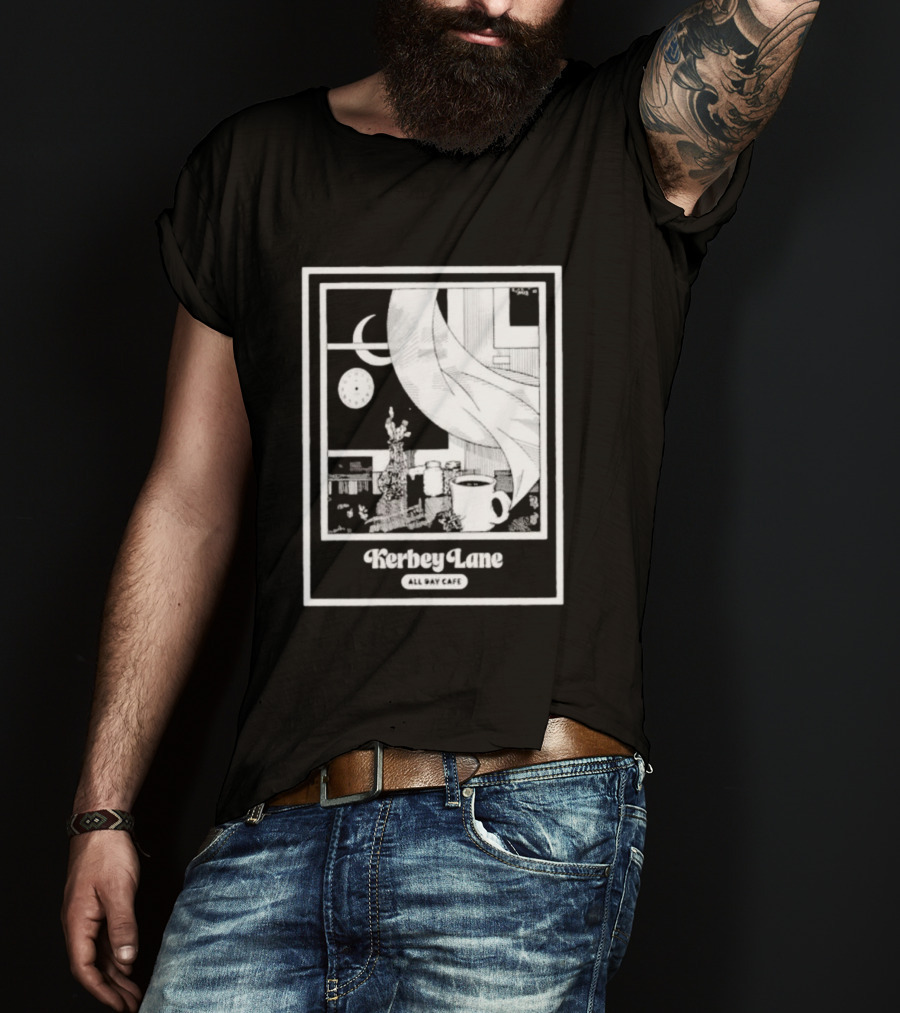 Kerbey Lane All Day Cafe Night Window Scene T-Shirt